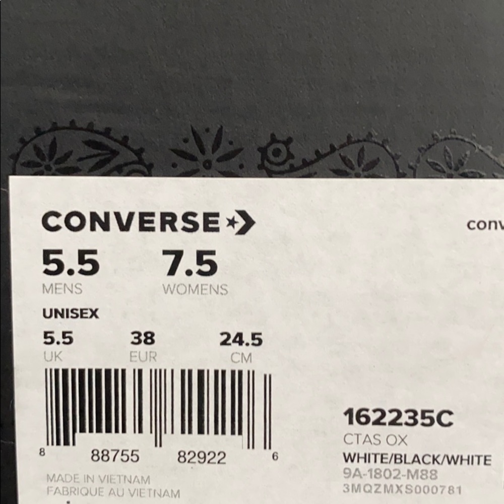 Conv&Miley Ctas OX Ornament White Black W AUTHENT - Picture 8 of 8